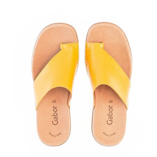 Gabor Pantolette Zehentrenner - Gelb – Bild 3