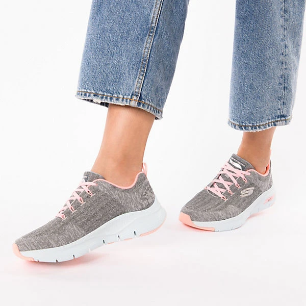 Skechers Arch Fit Comfy Wave Sneakers Low - Grau – Bild 2
