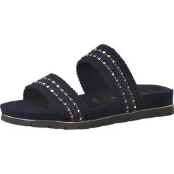 Tamaris Plateau-Pantoletten - Dunkelblau