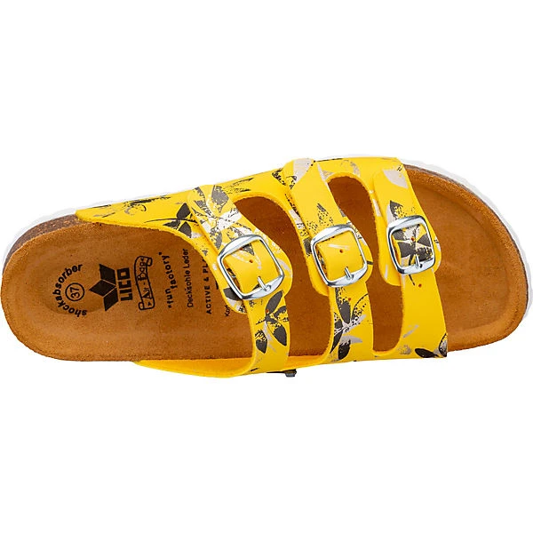 LICO Bioline Leave Komfort-Pantoletten - Gelb – Bild 5
