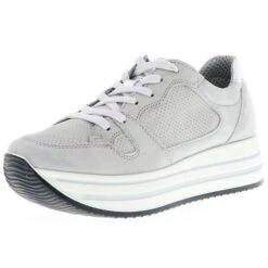 IgI&Co Damen Halbschuhe Sneaker Echtleder Silber - Silber