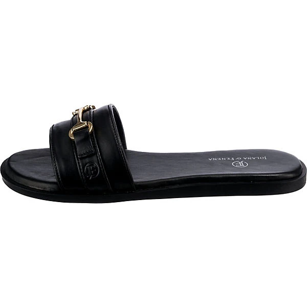 J&F Golden Detail Pantoletten - Schwarz – Bild 3