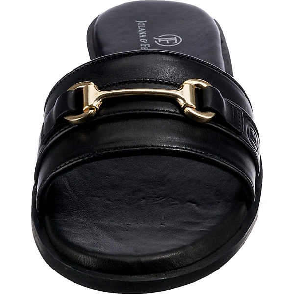 J&F Golden Detail Pantoletten - Schwarz – Bild 4