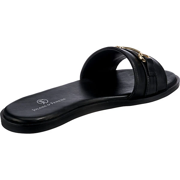 J&F Golden Detail Pantoletten - Schwarz – Bild 5