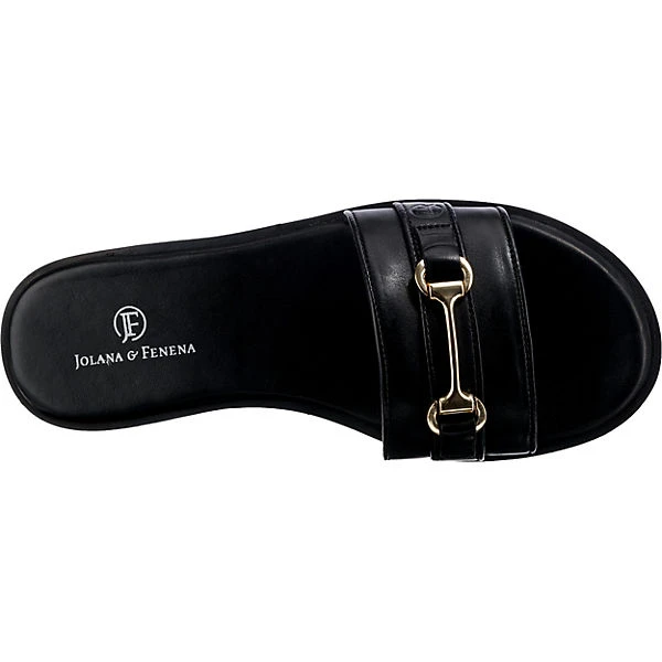 J&F Golden Detail Pantoletten - Schwarz – Bild 6