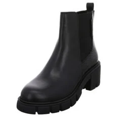 Tom Tailor Boots Glattleder Uni Ankle Boots - Schwarz