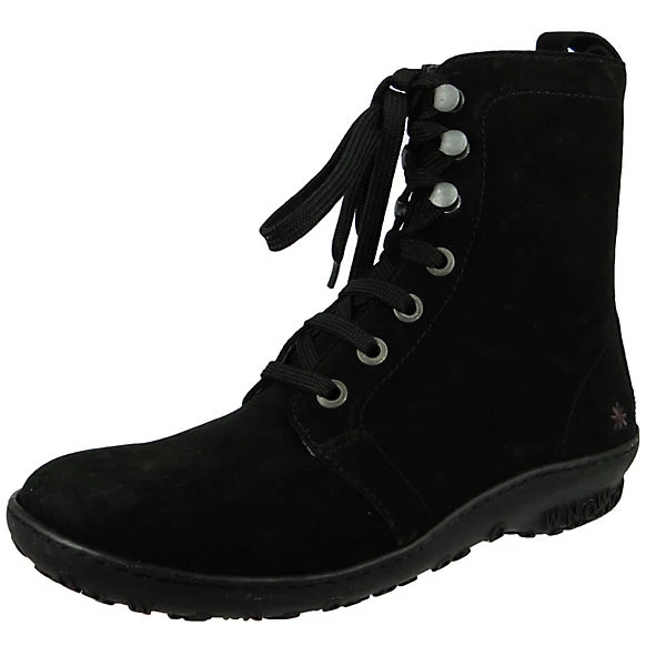 *art Damen Elegante Stiefelette Antibes 1436 Schwarz Black Leder Ankle Boots - Schwarz