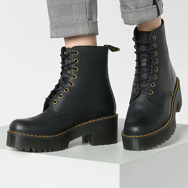 Dr. Martens Shriver Hi 8 Eye Schnürstiefeletten - Schwarz – Bild 2